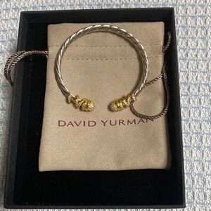 David Yurman Silver and Gold Cable Bracelet